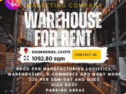 1092 sqm 3 phase WAREHOUSE FOR RENT IN DASMARINAS CAVITE