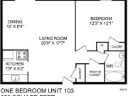 109, 115 & 123 Westwood Dr. 1 Bedroom Apartment for Rent...