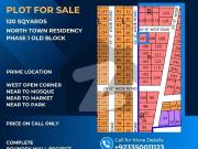 120 sqyards west open corner plot old block north town...
