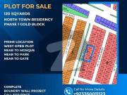 120 sqyards west open plot gold block north town...