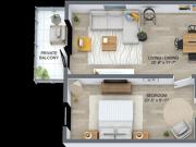 1744 N. Western Ave 1 Bedroom B40
