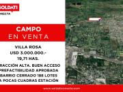 19,71 has aptas para desarrollo de Barrio Privado a la...