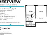 1 Bedroom Apartment Ottawa ON 94448466
