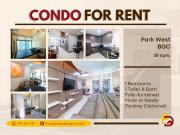 1 Bedroom Condo with Balcony For RENT in Park West BGC...