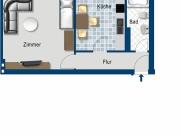 1 zimmer erdgeschosswohnung zur miete in düsseldorf eller
