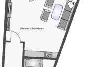 1 Zimmer Wohnung mit Aussicht in Bockum Hövel