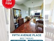 1BR CONDO FOR SALE FIFTH AVENUE PLACE BGC TAGUIG