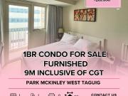 1BR Fully Furnished Condo for Sale Taguig Park McKinley...