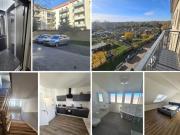 2024 kernsaniertes MFH, Blick über Leipziger Skyline...