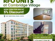 295K DP TO MOVE IN| RFO 1 BEDROOM LOFT TYPE CAMBRIDGE...