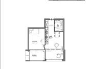 2.5 Zimmer, 52 m², 1. Stock