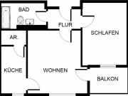 2,5 zimmer etagenwohnung mit balkon zur miete in...