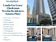 2 Bedroom Condo For Lease Westin Residence Sonata Place