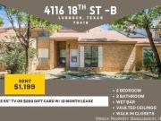 2 Bedroom Home for Rent at 4116 18th St #B, Lubbock, TX...