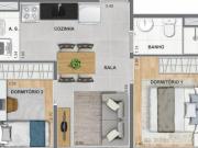 2 dormitórios em frente ao shopping Taboão | 42 a 48m²,...