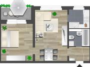 2 Raum Wohnung