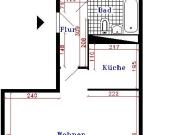 2 Raum Wohnung mit Balkon und Aufzug