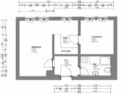 2 Raumwohnung, 40 m2 mit EBK, Neusanierung