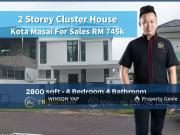 2 Storey Cluster House Taman Kota Masai Freehold Non...