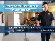 2 Storey Semi D Tmn Ponderosa JB 40 X 80 Leasehold Near...