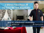 2 Storey Terrace House Tmn Daya JB Freehold Non Bumi Lot...