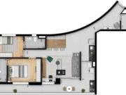 2 suites com sacada gourmet Brooklin