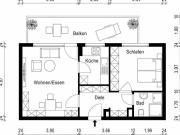 2 Zi. Komfort Wohnung m. BLK, 1.OG/Lift, Erstbezug,...