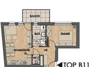 2 Zimmer Dachgeschoß Wohnung mit Balkon provisionsfrei...