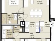 2 Zimmer Wohnung mit Balkon Erstbezug in...