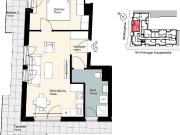 2 Zimmer Wohnung mit großer, umlaufender Terrasse – zu...