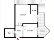 2 Zimmer Wohnung mit Riesen Balkon und Stellplatz!