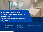 2BR With Parking Arton By Rockwell Bare Condo in QC...
