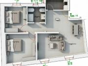 3.5 Zimmer, 65 m², 3. Stock