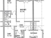 3.5 Zimmer, 85 m², 3. Stock