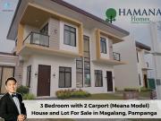 3 Bedroom with 2 Carport In Hamana Homes near Clark Pampanga