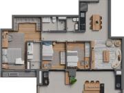 3 DORMITÓRIOS 1 SUÍTE COM VARANDA E 1 VAGA EM PERDIZES /...