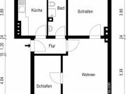 3 Raum Wohnung mit Balkon frisch saniert!