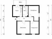 3 Raum Wohnung mit Balkon im Grünen