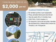 3 terrenos 1000 mts2 c/u, escriturados, rodeado de zona...