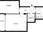 3 Zimmer, 51 m², 1. Stock