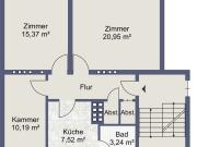 3 Zimmer Wohnung Nähe Zentrum Herrnau