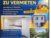 3 ZKB · ca. 62 m² · Reihenhaus · Garten, Souterrain,...