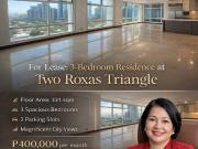 3BR Two Roxas Triangle Makati Condo For Lease