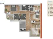 4 Raum Wohnung mit Balkon