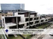 4 Storey Town Villa For Sale in Acqua near Makati