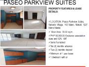 50k 1BR Paseo Parkview Suites Condo for rent lease...