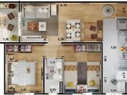 50m² com 2 quartos e uma vaga de garagem Apartamento no...