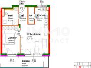 53,20qm 2ZI Balkon Wohnung, zzgl. Tiefgaragenstellplatz