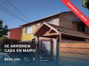 $ 590.000 Casa en Arriendo en Maipú 3 dormitorios 2...