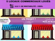 60100 CREIL MURS COMMERCIAUX LOUES, 5 ENSEIGNES